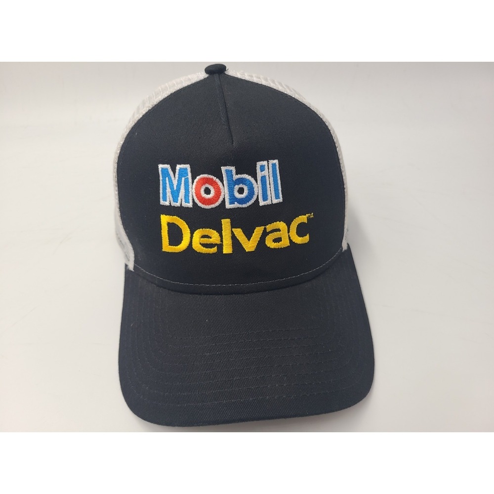 Mobil Delvac New Era 9Forty Mesh Trucker Snapback Hat Cap Oil Men Black White‎